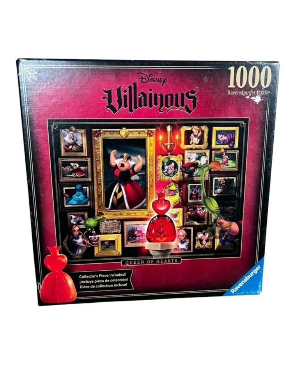 Ravensburger Disney Villainous Queen of Hearts 1000 Piece Puzzle *Incomplete*
